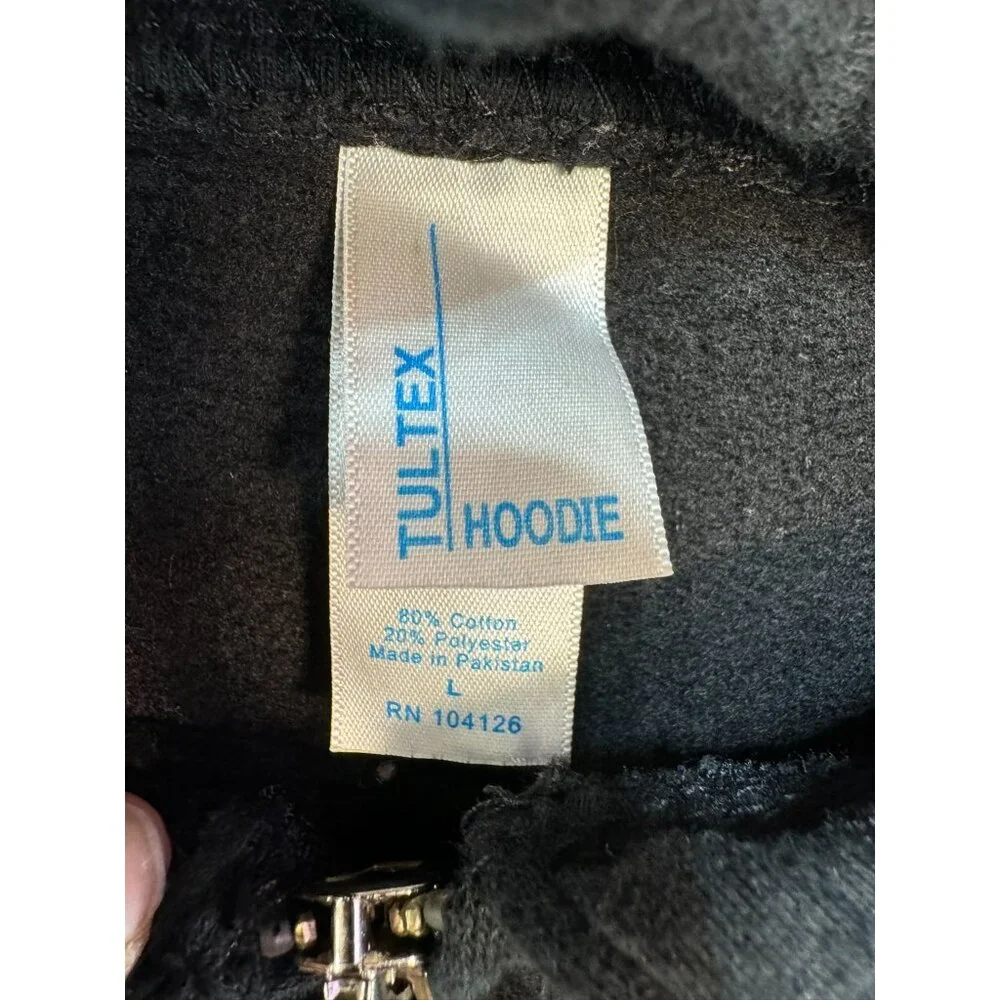 Tultex Black Hoodie Yes This Is A Cult Size Large Black Zip-Up - Picture 2 of 12